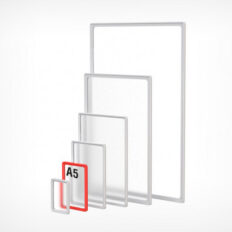 Пластиковая рамка с закругленными углами формата А5